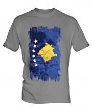 Kosovo Grunge Flag Mens T-Shirt