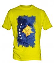 Kosovo Grunge Flag Mens T-Shirt