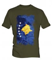 Kosovo Grunge Flag Mens T-Shirt