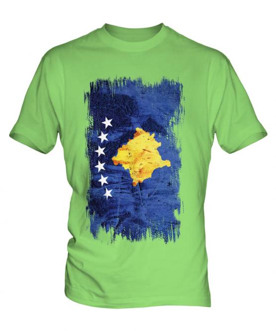 Kosovo Grunge Flag Mens T-Shirt