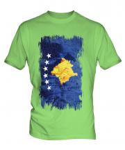 Kosovo Grunge Flag Mens T-Shirt