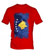 Kosovo Grunge Flag Mens T-Shirt