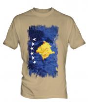 Kosovo Grunge Flag Mens T-Shirt