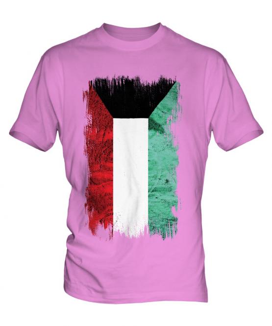 Kuwait Grunge Flag Mens T-Shirt
