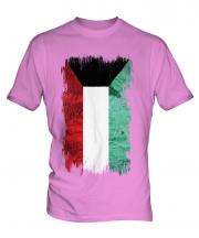Kuwait Grunge Flag Mens T-Shirt