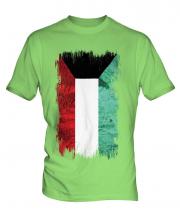Kuwait Grunge Flag Mens T-Shirt