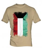 Kuwait Grunge Flag Mens T-Shirt