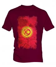 Kyrgyzstan Grunge Flag Mens T-Shirt