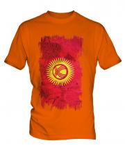 Kyrgyzstan Grunge Flag Mens T-Shirt