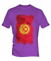 Kyrgyzstan Grunge Flag Mens T-Shirt