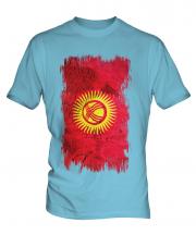 Kyrgyzstan Grunge Flag Mens T-Shirt