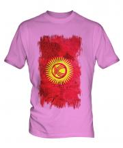Kyrgyzstan Grunge Flag Mens T-Shirt