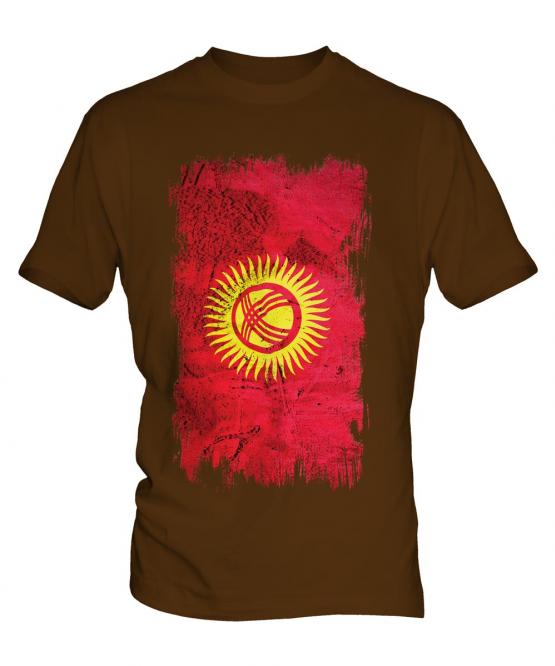 Kyrgyzstan Grunge Flag Mens T-Shirt