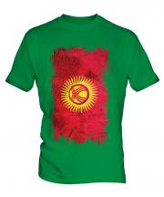 Kyrgyzstan Grunge Flag Mens T-Shirt