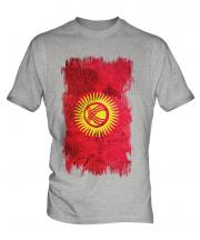 Kyrgyzstan Grunge Flag Mens T-Shirt