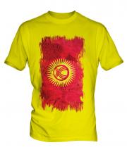 Kyrgyzstan Grunge Flag Mens T-Shirt