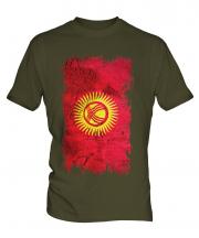 Kyrgyzstan Grunge Flag Mens T-Shirt