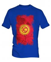 Kyrgyzstan Grunge Flag Mens T-Shirt