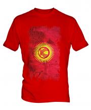 Kyrgyzstan Grunge Flag Mens T-Shirt