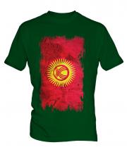 Kyrgyzstan Grunge Flag Mens T-Shirt