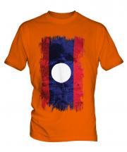 Laos Grunge Flag Mens T-Shirt