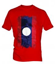 Laos Grunge Flag Mens T-Shirt