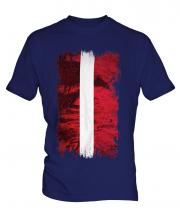 Latvia Grunge Flag Mens T-Shirt