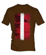 Latvia Grunge Flag Mens T-Shirt