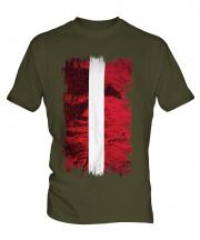 Latvia Grunge Flag Mens T-Shirt