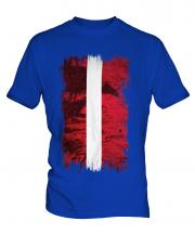 Latvia Grunge Flag Mens T-Shirt
