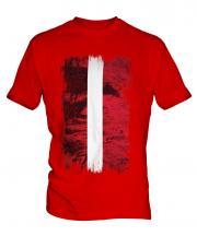 Latvia Grunge Flag Mens T-Shirt