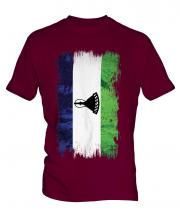 Lesotho Grunge Flag Mens T-Shirt