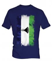 Lesotho Grunge Flag Mens T-Shirt