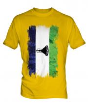 Lesotho Grunge Flag Mens T-Shirt