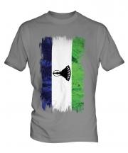 Lesotho Grunge Flag Mens T-Shirt