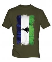 Lesotho Grunge Flag Mens T-Shirt