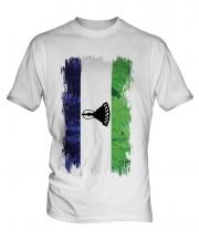 Lesotho Grunge Flag Mens T-Shirt