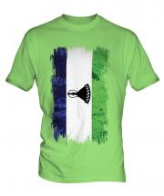 Lesotho Grunge Flag Mens T-Shirt