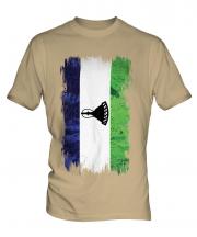 Lesotho Grunge Flag Mens T-Shirt