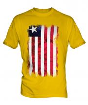 Liberia Grunge Flag Mens T-Shirt