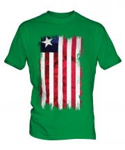 Liberia Grunge Flag Mens T-Shirt