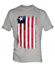 Liberia Grunge Flag Mens T-Shirt