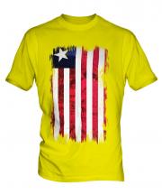 Liberia Grunge Flag Mens T-Shirt