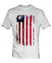 Liberia Grunge Flag Mens T-Shirt