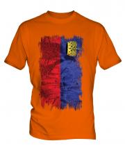 Liechtenstein Grunge Flag Mens T-Shirt