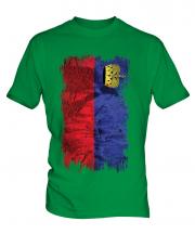Liechtenstein Grunge Flag Mens T-Shirt