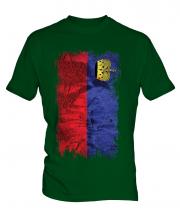 Liechtenstein Grunge Flag Mens T-Shirt