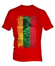 Lithuania Grunge Flag Mens T-Shirt