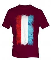 Luxembourg Grunge Flag Mens T-Shirt