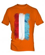 Luxembourg Grunge Flag Mens T-Shirt